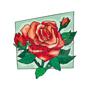 Large red rose clipart. Commercial use image # 151409