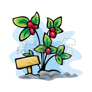 planting a flower clipart.