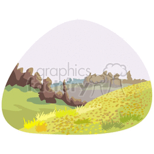 Mountain fields clipart. Commercial use image # 152606