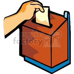Voting or comment box clipart.