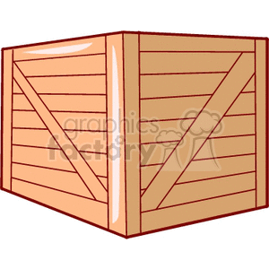 Large crate, cargo box clipart. Royalty-free icon # 153465
