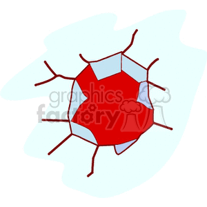 red cracked hole clipart. Royalty-free image # 153497