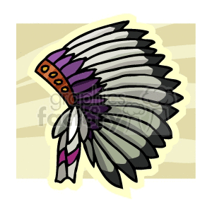 navajo headdress  native indian indians feather feathers head piece chief  indian9.gif Clip Art Other american cheif