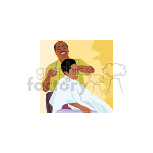 Black barber shop clipart. Royalty-free image # 153744