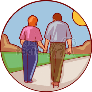   love romance romantic lovers couples couple walk holding hands walking labor day people Clip Art People 