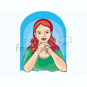   girl girls people teenager teenagers think thinking  emotion2131.gif Clip Art People 