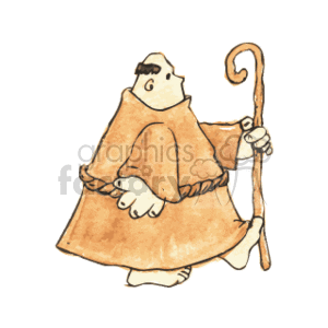 monk_sideview clipart. Royalty-free image # 154708