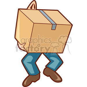   mover box boxes moving storage man guy people  worker201.gif Clip Art People 