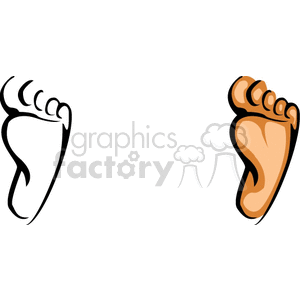 clipart - A Single Foot showing the Bottom.