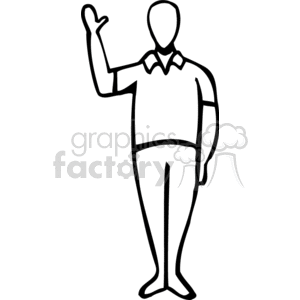 Man waving goodbye clipart. Commercial use image # 155835
