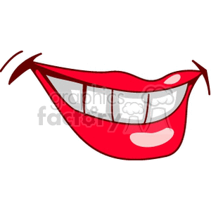   lip lips mouth smile teeth  red BPA0328.gif Clip Art People Adults 