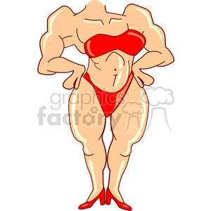   muscle muscles girl women lady  BPA0386.gif Clip Art People Adults 