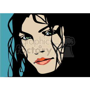 Womens face clipart. Commercial use image # 156073