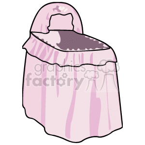Pink bassinet clipart. Royalty-free image # 156352