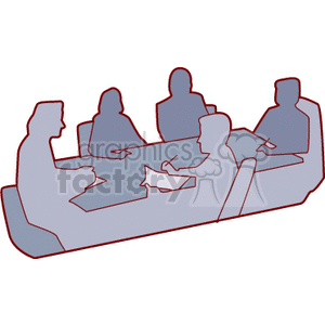 A Group of People Having a Meeting Taking Notes clipart. Commercial use image # 156567