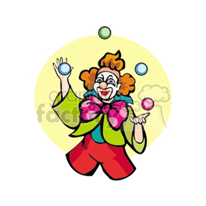   circus clown clowns juggle juggling Clip Art People Clowns 