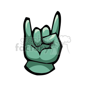 longhorn hand signal clipart. Royalty-free image # 158223