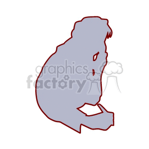 Silhouette of a person on the phone writing clipart. Royalty-free image # 159982