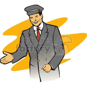 driver limo drive chauffer gif Clip Art People Occupations doorman bellman professional industry industrial determined ready happy