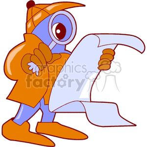 cartoon private investigator clipart. Commercial use image # 160117