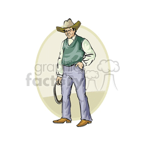 cowboy cowboys farmer farmers  farmer.gif Clip Art People Occupations roper roping western cartoon