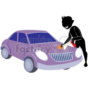 detail detailing cleaning shadow people work working occupations waxing wax car cars purple washing wash   occupation040 Clip Art People Occupations 