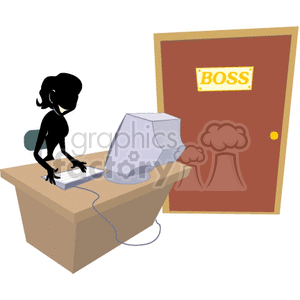  shadow people work working occupations secretary boss receptionist office business   occupation056 Clip Art People Occupations 