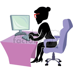 female programmer clipart. Royalty-free image # 161304