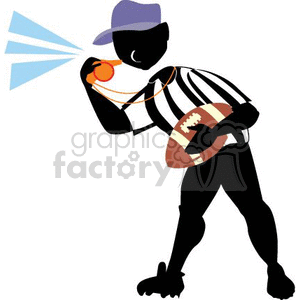 referee blowing a whistle clipart. Royalty-free image # 161340
