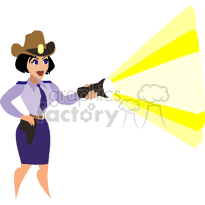 clipart - female sheriff.