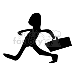   slihouette silhouettes briefcase briefcases business  0705WORKBOUND.gif Clip Art People Shadow People 