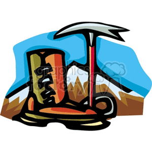   backpack backpacks mountain climber climbers climbing  alpinistsset2.gif Clip Art Places Outdoors hiking hike 