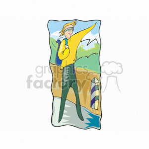   hitchhiker hitchhikers people road roads traveling travel  autostop121.gif Clip Art Places Outdoors 