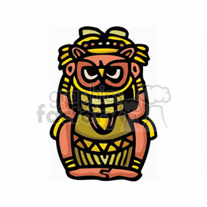 Tiki statute clipart. Commercial use image # 164378