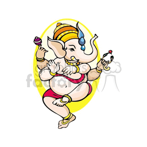 Hinduism Ganesha lord clipart. Commercial use image # 164384