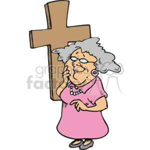  christian religion religious cross lady senior Christian022_ssc_c_ Clip Art Religion Christian 