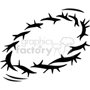 black Crown of Thorns clipart. Commercial use image # 164871