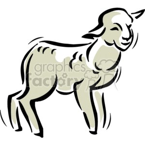 cartoon sheep clipart. Royalty-free image # 164991
