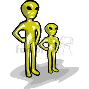 6_aliens clipart. Commercial use image # 165069