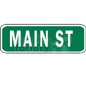   street sign signs main st  mainstreet.gif Clip Art Signs-Symbols 