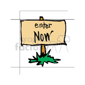 Enter now grass sign clipart. Commercial use image # 167186