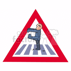   street sign signs people crossing  attentioncrossing.gif Clip Art Signs-Symbols Road Signs 