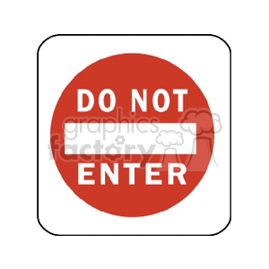 Do not enter sign clipart. Royalty-free image # 167338