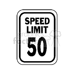   sign signs street speed limit mph 50  speedlimit50.gif Clip Art Signs-Symbols Road Signs 