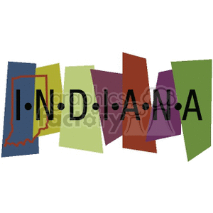 Indiana USA banner clipart. Royalty-free image # 167565