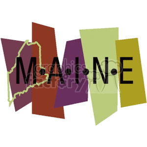   Maine  Maine.gif Clip Art Signs-Symbols States 