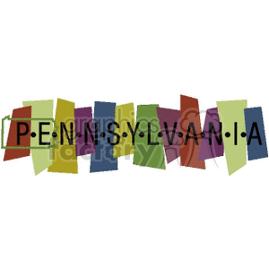 Pennsylvania Banner clipart. Commercial use image # 167589