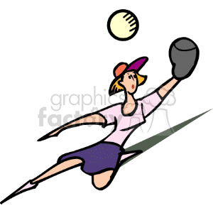   softball softballs player  Sport_Girl005.gif Clip Art Sports Baseball 