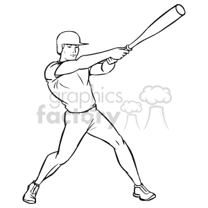  baseball player   Sport002_bw Clip Art Sports Baseball 