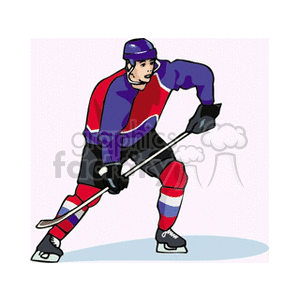 Hockey player clipart. Commercial use image # 169281
